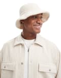 [ONLY & SONS] ONLY & SONS cord bucket hat in stone-White No Size Antique White