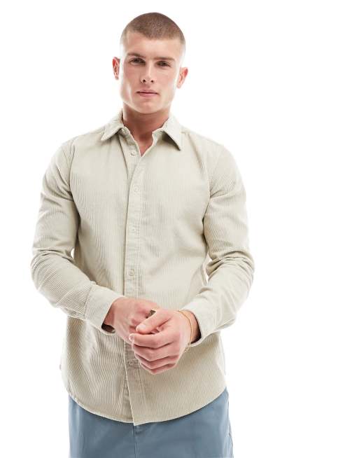 ONLY & SONS cord shirt in beige