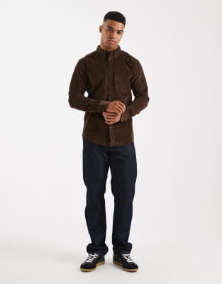 Only & Sons Cord Shirt In Brown