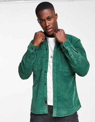 Only & Sons cord shirt in green  - ASOS Price Checker