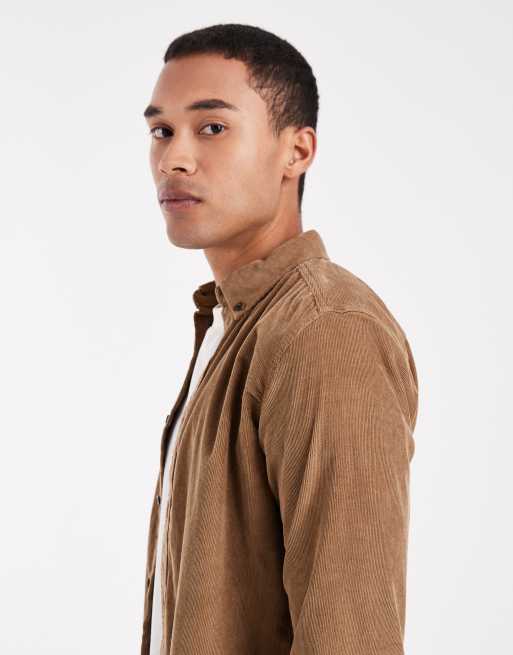 ONLY & SONS cord shirt in light brown, 4 of 5