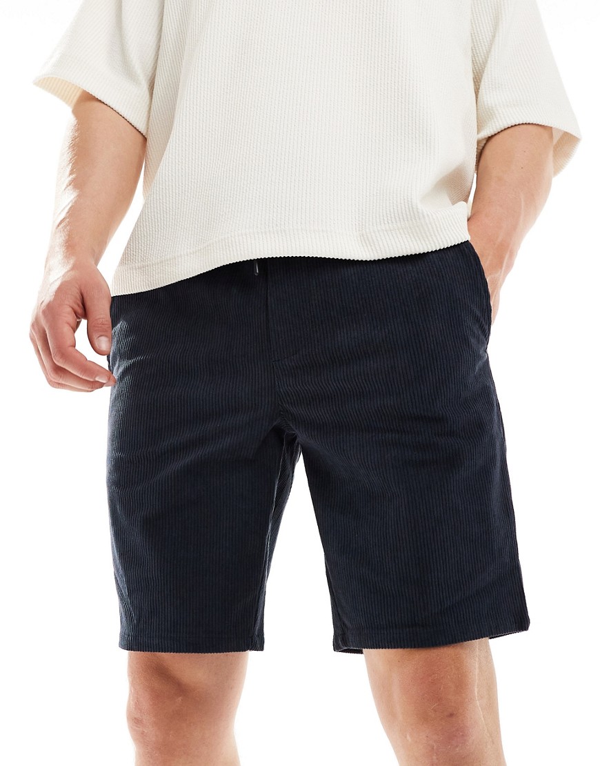 Only & Sons Cord Short In Navy