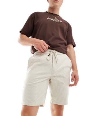 Shop Only & Sons Cord Shorts In Beige-neutral