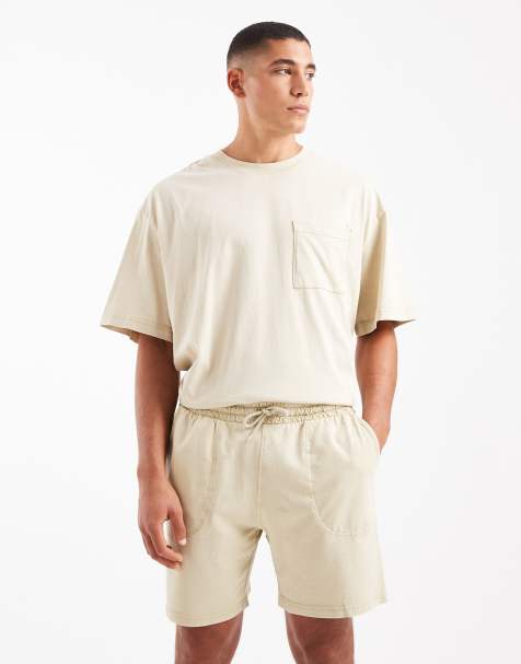 Only & Sons - Cremehvide lounge-shorts - Del af sæt - view 1