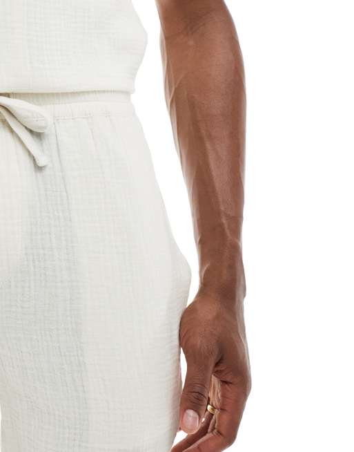 ONLY & SONS - Cremehvide pull-on-shorts med tekstur - Del af sæt, 5 af 5
