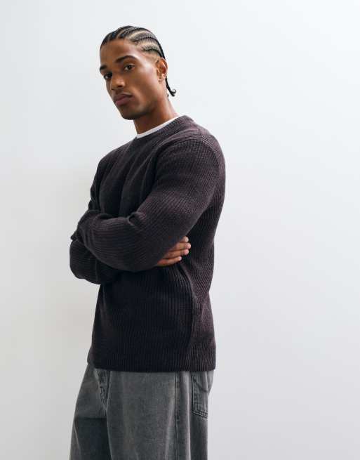 ONLY & SONS crew neck jumper in blue , 2 of 5