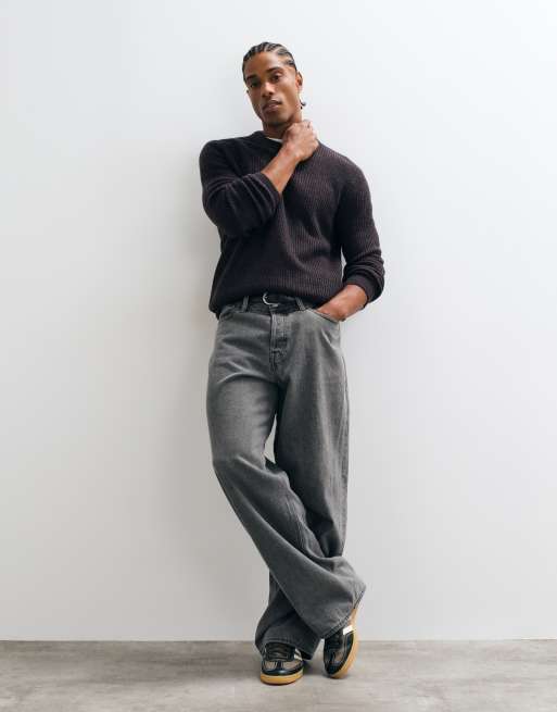 ONLY & SONS crew neck jumper in razin brown, 3 of 5