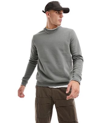 ONLY & SONS crew neck sweat in charcoal