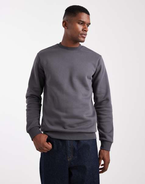 ONLY & SONS crew neck sweatshirt in dark gray - view 1