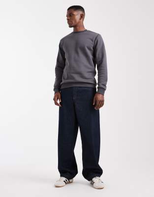 Only & Sons Crew Neck Sweatshirt In Gray