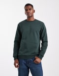 [ONLY & SONS] ONLY & SONS crew neck sweatshirt in dark green 2XL Darkest spruce