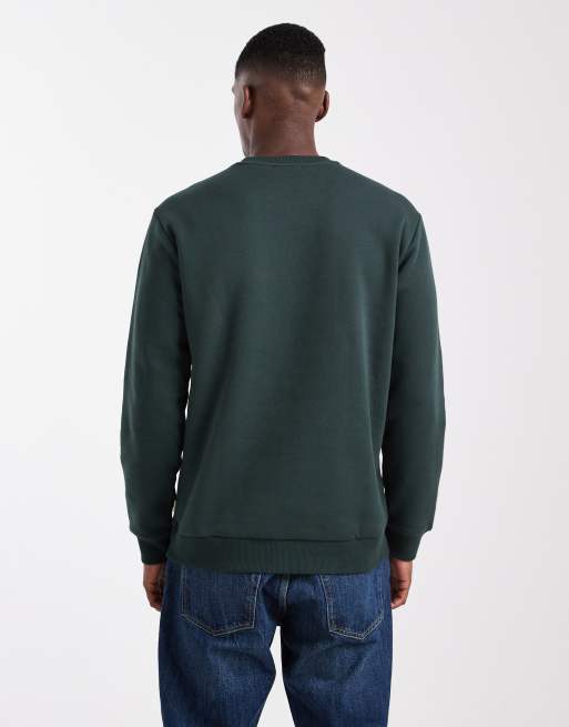 ONLY & SONS crew neck sweatshirt in dark green, 3 of 5