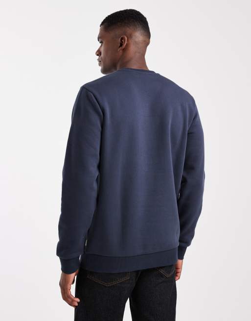 ONLY & SONS crew neck sweatshirt in dark navy, 3 of 5