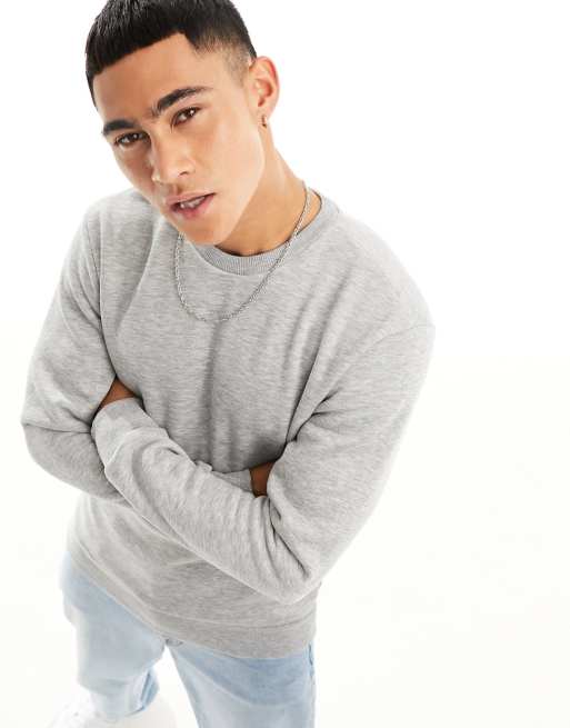 Only & Sons crew neck sweatshirt in grey | ASOS