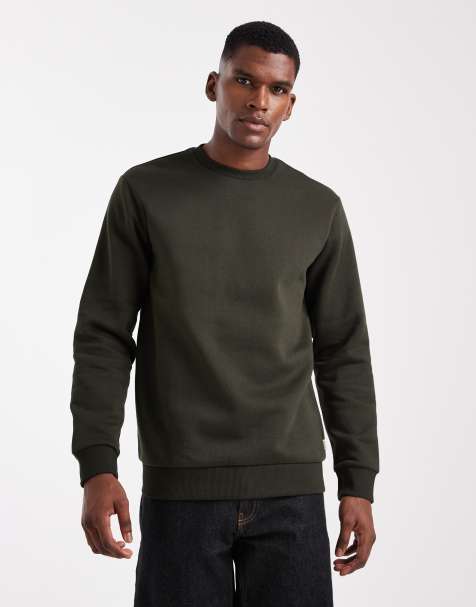 ONLY & SONS crew neck sweatshirt in khaki - view 1
