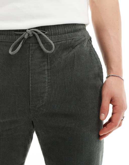 ONLY SONS cropped cord trouser in washed grey ASOS
