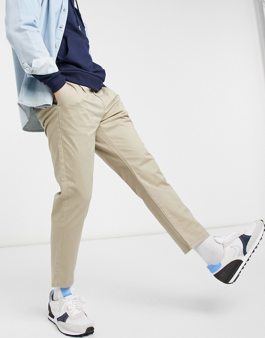 Only & Sons - Cropped slim-chinos i beige-Neutral