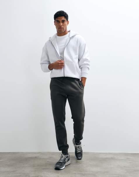 ONLY & SONS cuffed joggers in deep grey - view 1