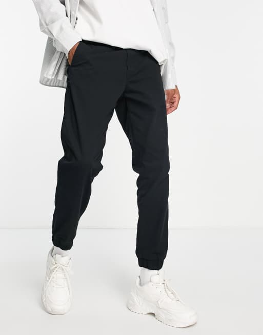 Only & Sons cuffed slim fit chinos in black | ASOS