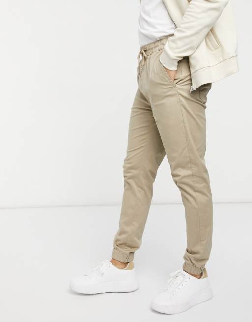 Only & Sons cuffed trouser in beige, 4 of 4