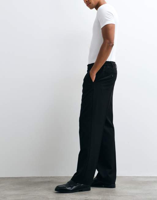 ONLY & SONS – Czarne luźne eleganckie spodnie, 2 z 5