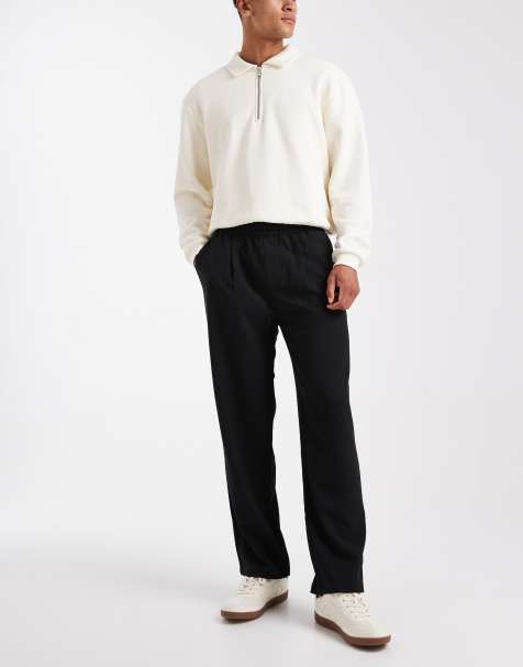 ONLY & SONS straight fit trouser in black