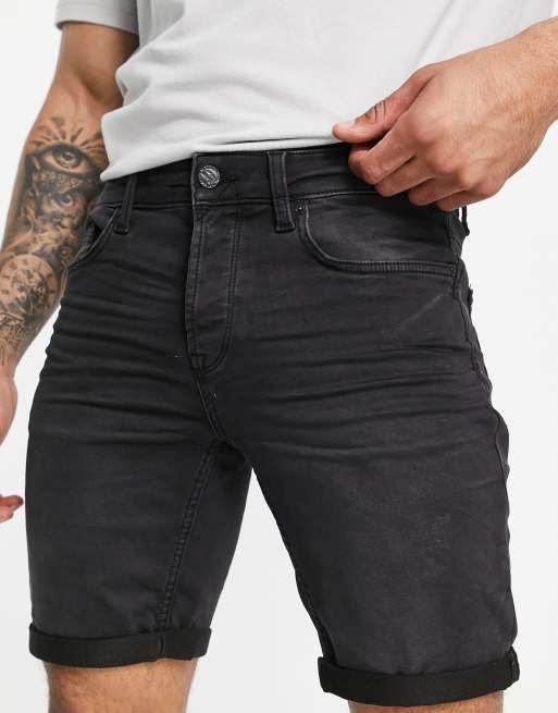 Only & Sons – Czarne sprane szorty jeansowe, 3 z 4