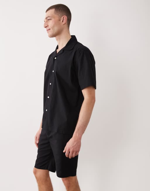 Only & Sons – Czarne szorty z imitacji lnu, część zestawu, 3 z 5