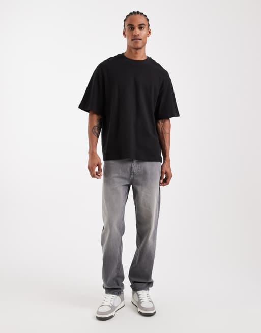 ONLY & SONS – Czarny profilowany T-shirt oversize, 2 z 5
