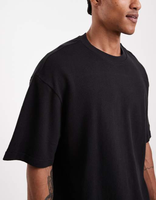 ONLY & SONS – Czarny profilowany T-shirt oversize, 5 z 5