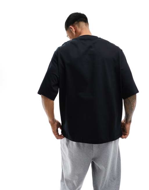 Only & Sons – Czarny T-shirt oversize o bardzo luźnym kroju , 2 z 4