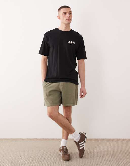 ONLY & SONS – Czarny T-shirt oversize z nadrukiem kwiatów z tyłu, 3 z 5