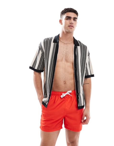 ONLY & SONS swim shorts in red