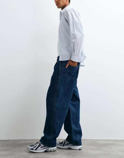ONLY & SONS Dani baggy fit jeans in dark blue denim, 3 of 5