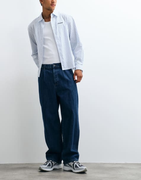 ONLY & SONS Dani super baggy fit jeans in dark blue denim - view 1