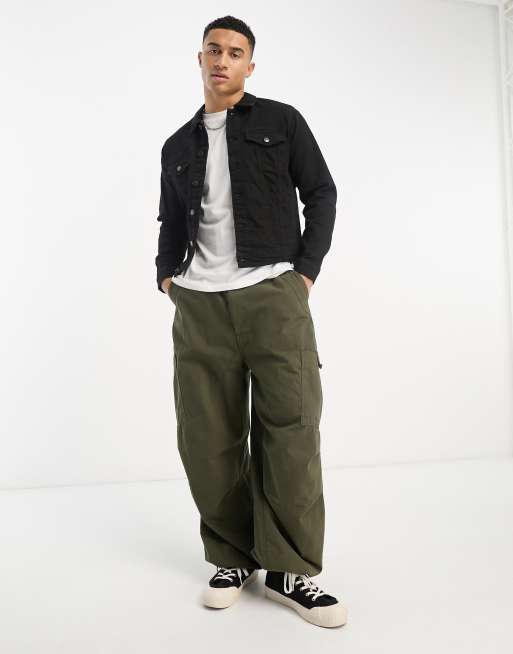 Denim jacket with khaki on sale pants