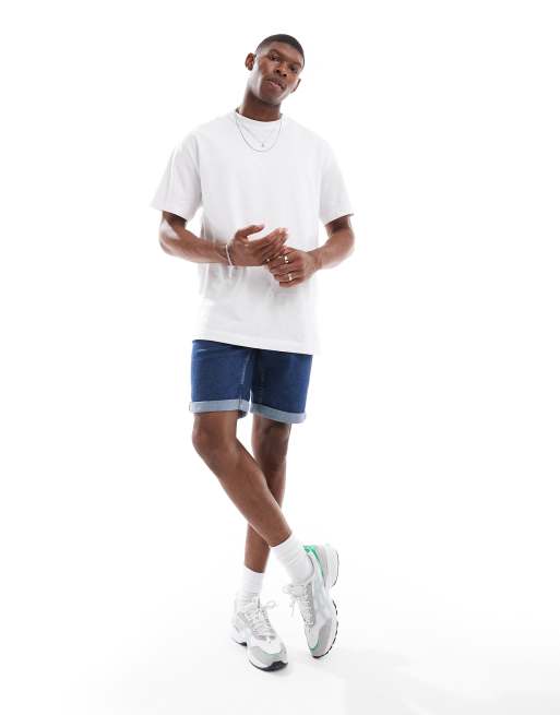 Only & Sons - Denim short in middenblauw, 2 van 5