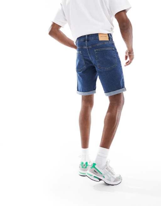 Only & Sons - Denim short in middenblauw, 4 van 5