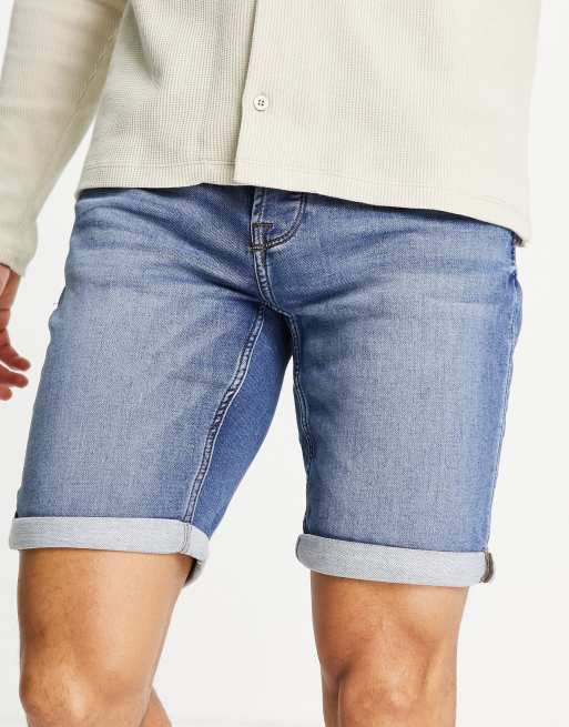 Only & Sons - Denim short in middenblauw