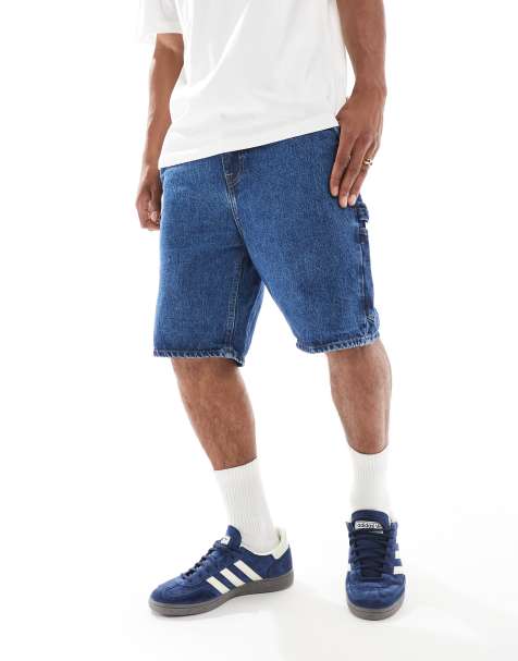 Only & Sons - Denim timmermansshort in middenblauw - view 1