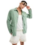 [ONLY & SONS] ONLY & SONS denim utility jacket in sage-Green L Absinthe green