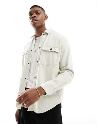 ONLY & SONS double pocket shirt in beige