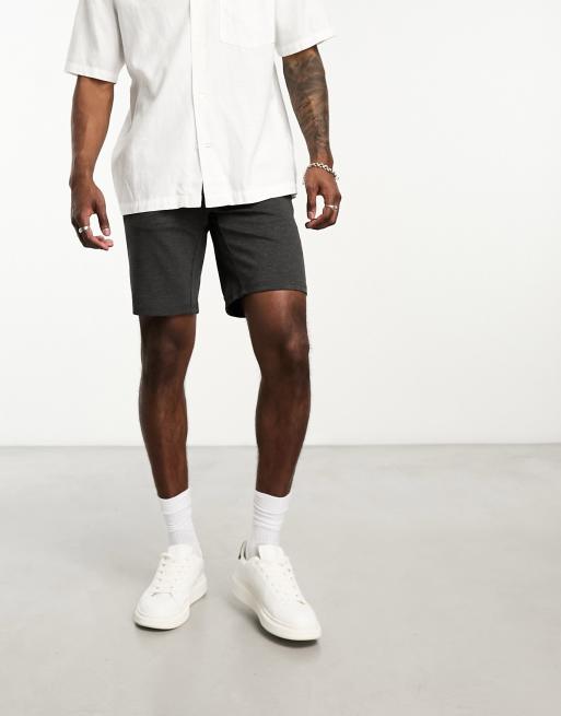 Only & Sons dressy jersey shorts in gray