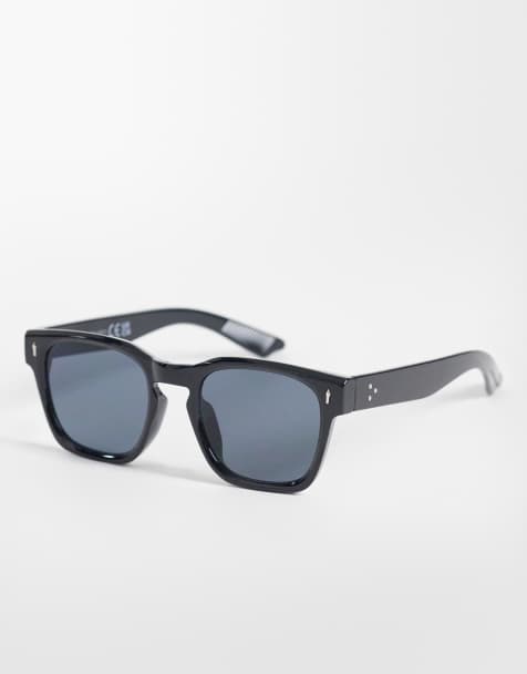 ONLY & SONS – Eckige, klobige Sonnenbrille in Schwarz mit grau getönten Gläsern - view 1