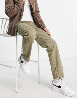 Only & Sons Edge baggy fit cargo jeans in beige