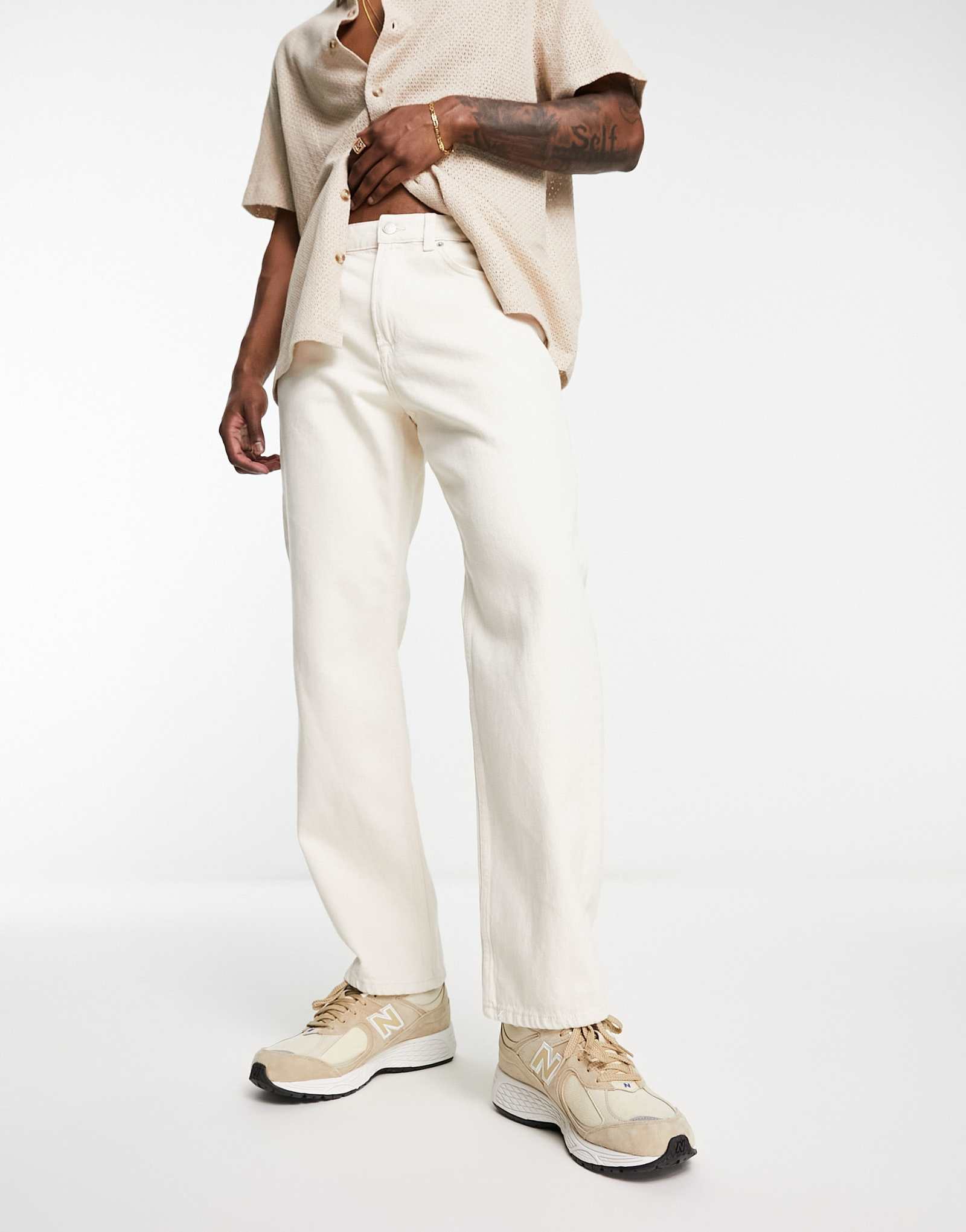 Мешковатые джинсы Only &Sons Edge цвета экрю 