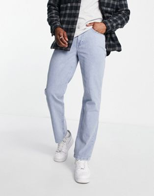 Only & Sons Edge baggy fit jeans in light blue denim with grey wash - ASOS Price Checker