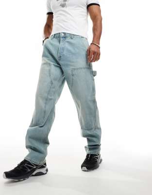 ONLY & SONS – Edge – Carpenter-Jeans in heller Waschung mit geradem Schnitt - view 1