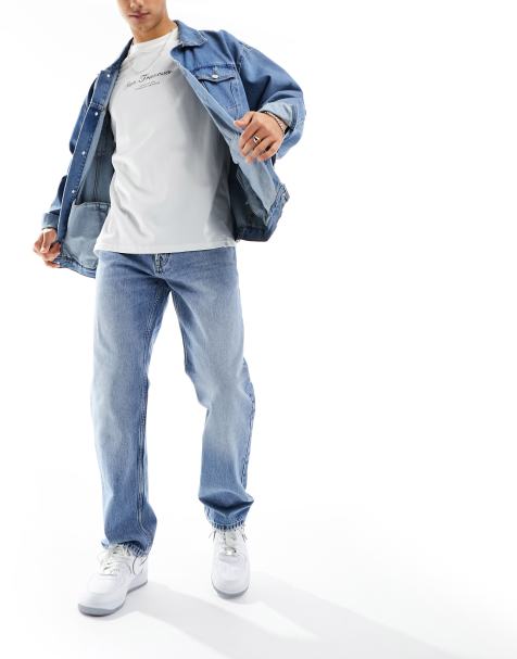 ONLY & SONS – Edge – Gerade geschnittene Jeans in mittelblauer Waschung - view 1