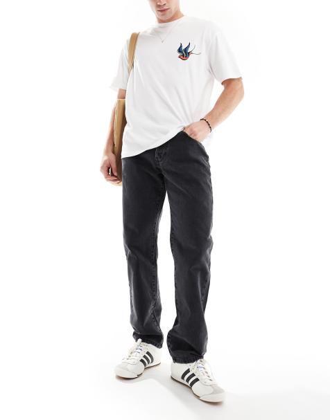 Only & Sons – Edge – Gerade geschnittene Jeans in schwarzer Waschung - view 1